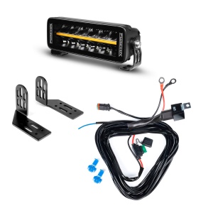 Bară LED PURELUX Black Boost S200 - dreaptă / 20 cm / 60W / Ref. 25, 1 buc - Set complet (End fitting)