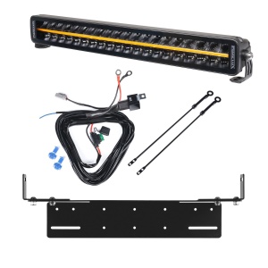 Bară LED PURELUX Black Boost S560 - dreaptă / 56 cm / 200W / Ref. 50, 1 buc - Set complet cu suport pentru montaj încastrat