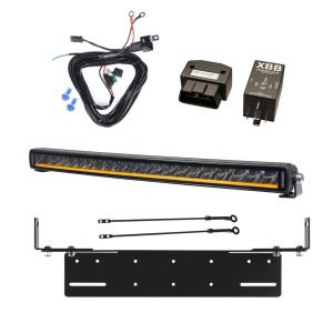 Bară LED PURELUX Black X-Slim C520 - curbată / 52 cm / 105W / Ref. 37.5, 1 buc - Set complet cu suport pentru montaj încastrat + XBB Dongle & PowerUnit releu de conectare - Img 2