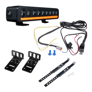 Bară LED Strands Nuuk D-Line 10" - dreaptă / 27 cm / 60W / Ref. 20, 1 buc - Set complet (suport inferior)