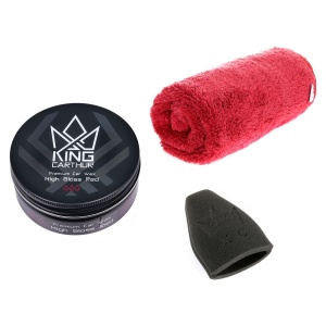 Car wax King Carthur High Gloss Red #26, 180 g, Wax + Applicator + Polishing Cloth