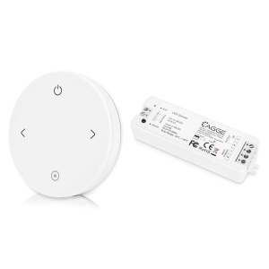 Controler pentru bandă LED AGGE pentru o singură culoare, RF 2.4 GHz, unitate de control + telecomandă reglarea intensității 4 butoane - Img 2