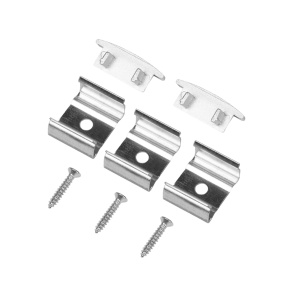 Kit de piese de schimb pentru AGGE Recessed profil din aluminiu, argintiu