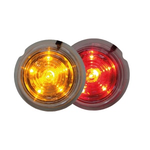 Lampă de avertizare / lumină de poziție Strands Viking 6LED - 12/24V / 70 mm, Roșu