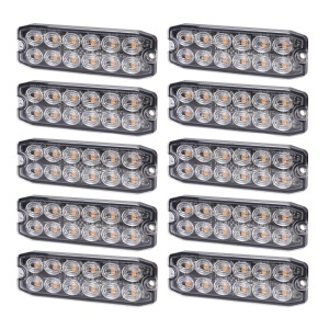 Lampă de avertizare PURELUX Strobe Ultra Slim - 12/24V / 15W / 111 mm, 10 buc - Img 2