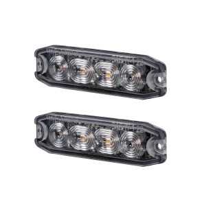 Lampă de avertizare PURELUX Strobe Ultra Slim - 12/24V / 8W / 96 mm, 2 buc - Img 2