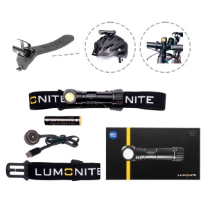 Lampă pentru cască de bicicletă LUMONITE Compass - 1250 lm / Reîncărcabil