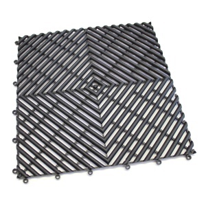 Placă pentru pardoseală Dr.Dirt Garage Plaza, negru, 0.95 m2 (10 tiles)