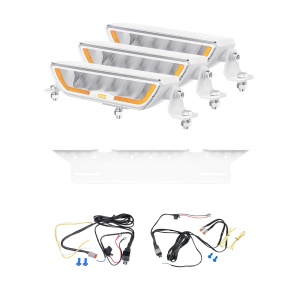 Proiector auxiliar OZZ XB1 P9″ Alb - dreaptă / 22 cm / 60W / Ref. 27.5, 3 buc - Set complet