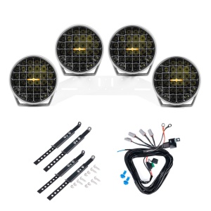 Proiector auxiliar PURELUX 9110 DRL Alb - Rotund / 23 cm / 175W / Ref. 50, 4 buc - Set complet (WRC)