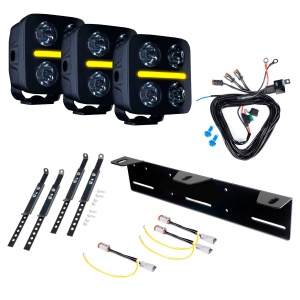 Proiector auxiliar Strands Nuuk D-Line QB 3" - Rotund / 9 cm / 40W / Off-road, 3 buc - Set complet