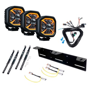 Proiector auxiliar Strands Siberia X 4 - Rotund / 11 cm / 60W / Off-road, 3 buc - Set complet - Img 2