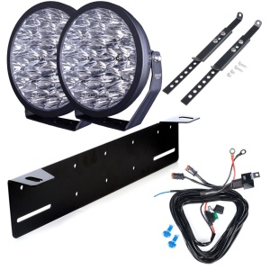 Proiector auxiliar Strands YUKON 9 2.0 Spot - Rotund / 23 cm / 113 W / Off-road, 2 buc - Set complet - Img 2