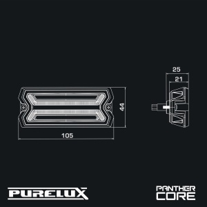 Reverse light / Marker light PURELUX Panther Core-S - 12/24V / 14W / 105 mm, 1 pc - Img 6