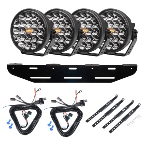 Auxiliary light PURELUX 770 DRL - Round / 18 cm / 130W / Ref. 25, 4 pcs - Complete set