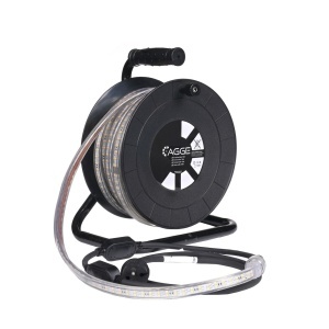 Bandă LED / Proiector de lucru AGGE 230V - 1500 lm/m, 15 m - tambur, bandă cu cablu de alimentare - Img 2