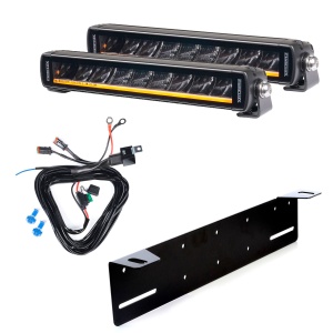 Bară LED PURELUX Black X-Slim S250 - dreaptă / 25 cm / 45W / Ref. 20, 2 buc - Set complet (montaj inferior)