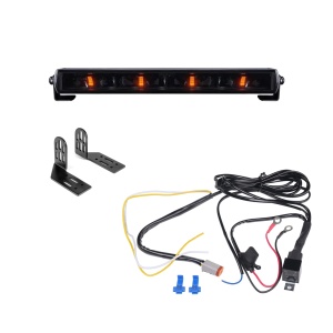 Bară LED Strands Dark Knight Nuuk 14" - dreaptă / 35 cm / 67W, 1 buc - Kit complet (side Suport) - Img 2