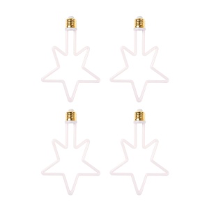 Bec LED AGGE Carnival E27, 8W, Star, 4 buc - Img 2