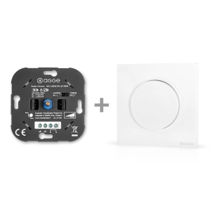Dimmer AGGE Universal rotativă Dimmer - RC/RL / 300W, Dimmer + Cover plate - Img 2
