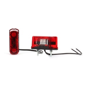 Iluminare pentru numărul de înmatriculare cu lumină de poziție Strands LPL LED - Roșu / 12/24V / 82 mm - Img 2