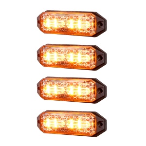 Lampă de avertizare PURELUX Strobe Slim HD - 12/24V / 15W / 98 mm, 4 buc
