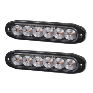 Lampă de avertizare PURELUX Strobe Ultra Slim - 12/24V / 12W / 118 mm, 2 buc