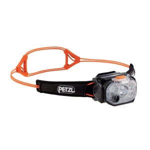 Lampă frontală PETZL Swift RL - 1200 lm / Reîncărcabil, negru / portocaliu