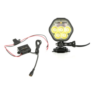Lampă pentru snowmobil/cască LUMONITE Navigator2 - 4195 lm / Reîncărcabil, 1 lamp incl. transformer + GoPro Suport, 4195 lm