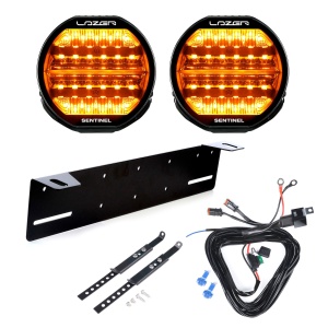 Proiector auxiliar Lazer Sentinel 9 Highline Beacon - Rotund / 23 cm / 130W / Ref. 12.5, 2 buc - Set complet
