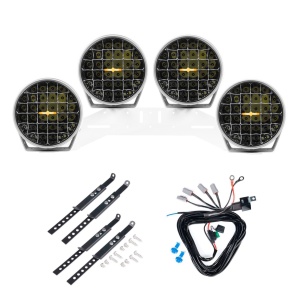 Proiector auxiliar PURELUX 9110 DRL Alb - Rotund / 23 cm / 175W / Ref. 50, 4 buc - Set complet (WRC) - Img 2
