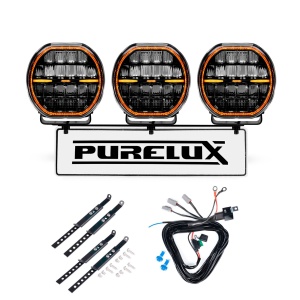 Proiector auxiliar PURELUX Cobra 7 - Rotund / 18 cm / 135W / Ref. 20, 3 buc - Set complet