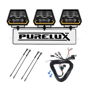 Proiector auxiliar PURELUX Panther 5 - Rotund / 15 cm / 90W / Ref. 12.5, 3 buc - Set complet