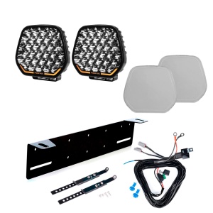 Proiector auxiliar PURELUX Panther 9 Long Range - Rotund / 23 cm / 240W / Off-Road, 2 buc - Set complet