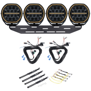 Proiector auxiliar Strands Big Energy 9" V2 - Rotund / 22 cm / 132W / Ref. 20, 4 buc - Kit complet