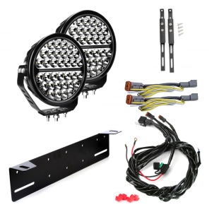 Proiector auxiliar Strands Siberia Night Ranger 9" SPOT - Rotund / 23 cm / 170W / Off-road, 2 buc - Kit complet - Img 2