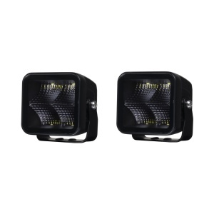 Proiector de lucru PURELUX Negru pătrat 40 Flood - 8 cm / 40W / fascicul larg, 2 buc - Img 2
