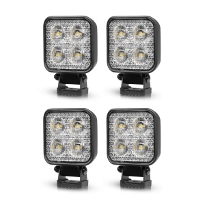Proiector de lucru PURELUX Standard pătrat 20 - 8 cm / 20W / fascicul larg, 4 buc