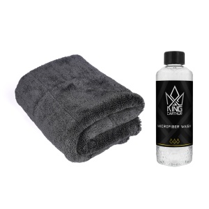 Prosop pentru uscare King Carthur Negru Diamond Gen2, 1 buc + Microfiber cloth detergent - Img 2