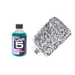 Șampon auto CAR5 Fizzy Shampoo, 500 ml + KC Premium Wash Mitt