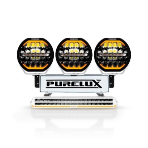 Set de proiectoare auxiliare PURELUX WRC 28, 696W / 50,000 lm - Set complet, set cu lămpi albe