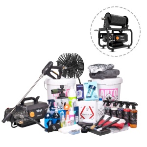 Set pentru spălare auto - MEGA, Kit cu raft de perete
