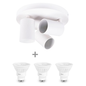 Spotlight AGGE Stage Triple, GU10, Light + 3 buc 5W bulbs (4000K) - Img 2