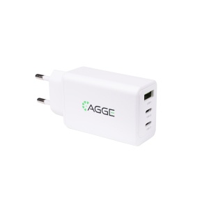 USB Încărcător AGGE Triple Încărcător - 65W / 2 x USB-C + USB-A