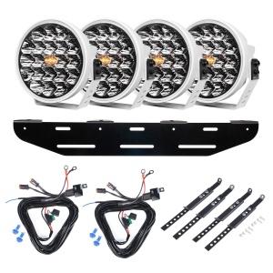 Auxiliary light PURELUX 770 DRL White - Round / 18 cm / 130W / Ref. 25, 4 pcs - Complete set