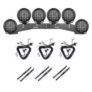 Auxiliary light PURELUX 770 - Round / 18 cm / 130W, 6 pcs - Complete set (WRC)