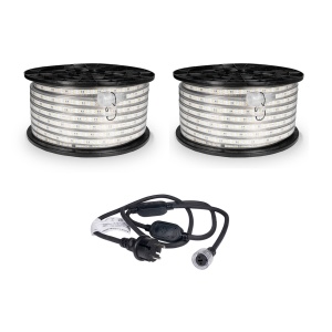 Bandă LED / Proiector de lucru AGGE 230V - 1500 lm/m, 50 m, bandă cu cablu de alimentare + 1 prelungitor (100 m) - Img 2