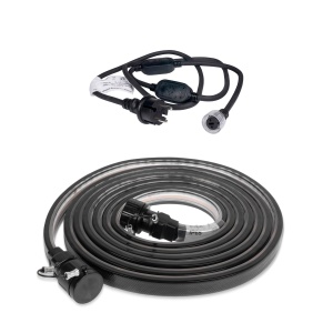 Bandă LED / Proiector de lucru AGGE COB Dark Edition 230V - 1500 lm/m, 3 m, bandă cu cablu de alimentare