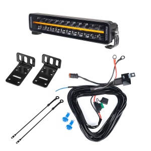 Bară LED PURELUX Black Boost S360 - dreaptă / 36 cm / 120W / Ref. 37.5, 1 buc - Set complet (suport inferior)
