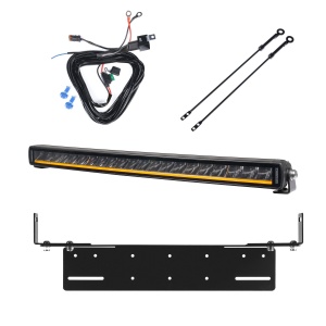 Bară LED PURELUX Black X-Slim C520 - curbată / 52 cm / 105W / Ref. 37.5, 1 buc - Set complet cu suport pentru montaj încastrat